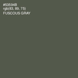 #53594B - Fuscous Gray Color Image